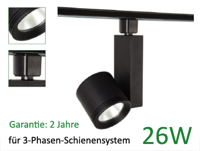 LED Schienenscheinwerfer, 26 Watt