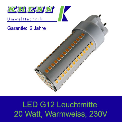 LED Lampe G12, 20 Watt, G12 Sockel