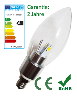 LED Kerze K3LG, E14, 3 Watt, KW